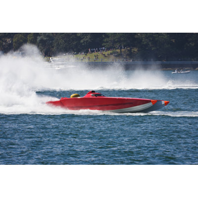 Bateau à moteur - Photographie sur toile tendue