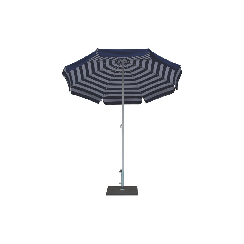 Zeta 190cm Tilt Beach Parasol, Blue/White