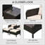 Ensemble de conversation pour patio 5 pièces en osier avec 2 chaises rembourrées, 2 repose-pieds et table basse en verre trempé-129016771