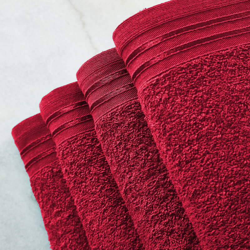 Lazayah Midweight Bath Sheet, Red