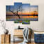 Trees Texas, coucher de soleil sur toile, ensemble de 4 pièces-92790146