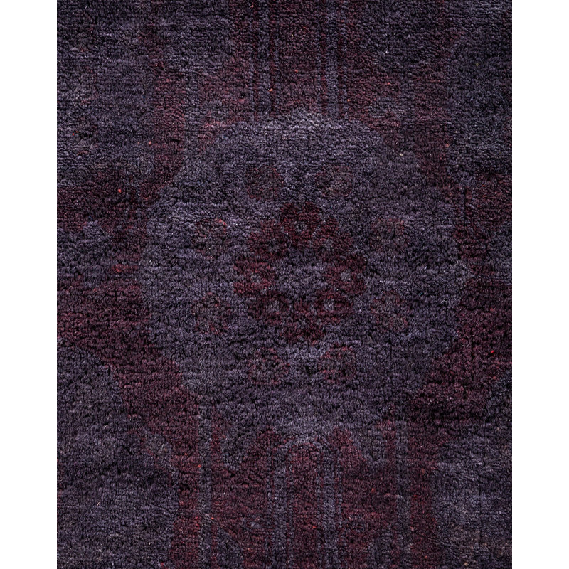 Tapis gris contemporain en laine noué à la main Haydon 10 pi 0 po x 13 pi 8 po