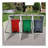 Garbage Bin Shed Stores 3 Trash Cans Metal Outdoor Bin Shed For Garbage Storage,Grey