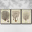 Indigo Tile I - Ensemble de 3 reproductions encadrées sur toile-97792024-97792026