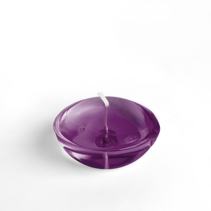 Bougie flottante non parfumée, 6, Mauve