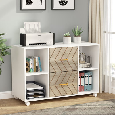 Kynlei 39.4'' Wide 2 -Drawer Mobile File Cabinet