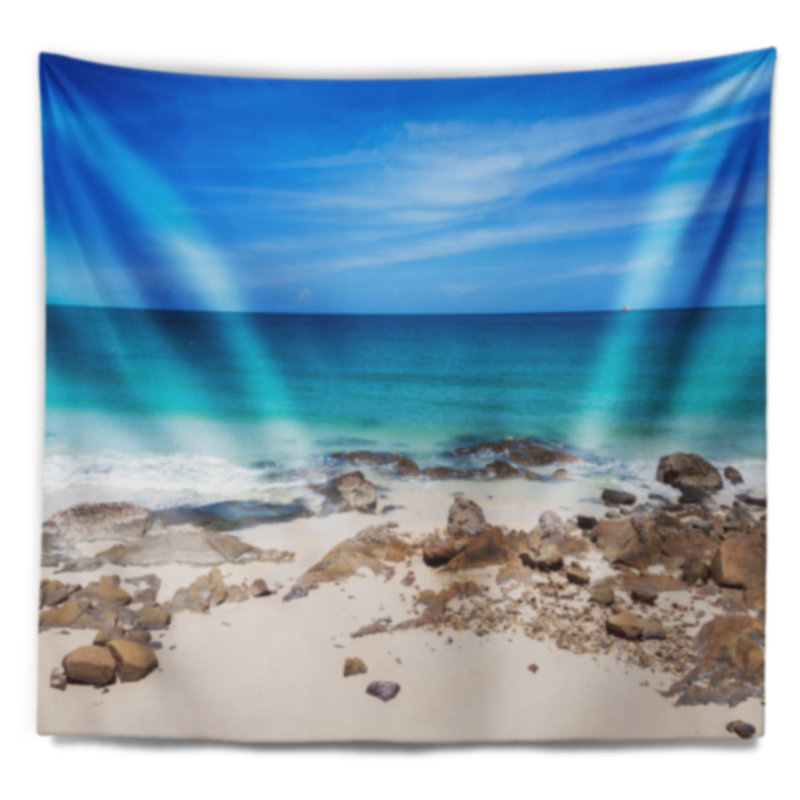 Tapisserie «Seashore Beach» sur la même île, Thaïlande, H 32 po x l 39 po