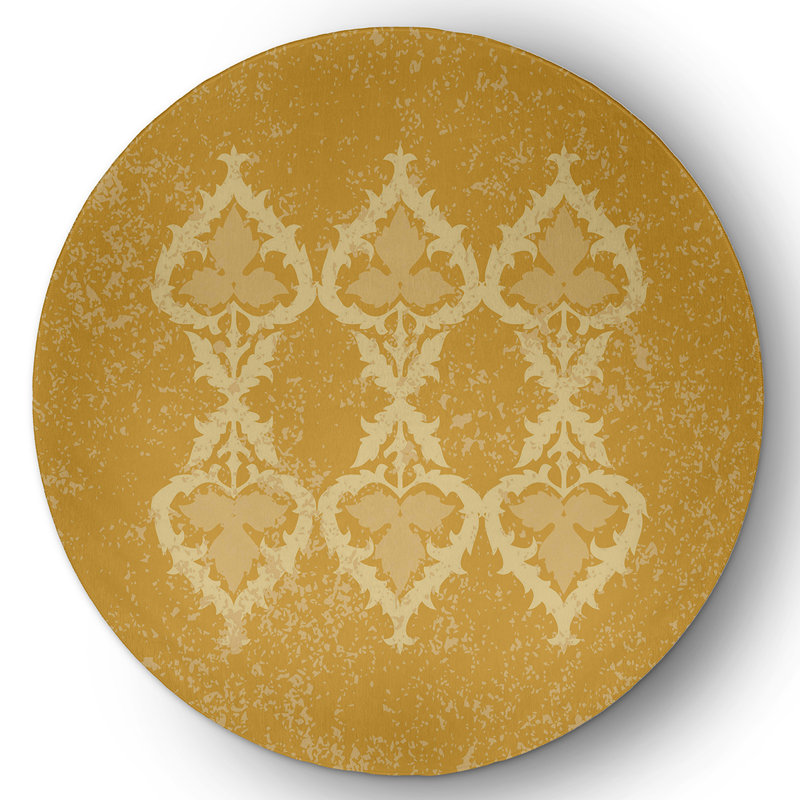 Yatton Chenille Ikat Indoor Rug, Round 5'