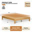 Structure de lit en bois massif avec support à lattes, aucun ressort requis, assemblage facile, pieds centraux robustes-847600640-847600642