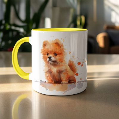 11oz Happy Corgi Illustration Design Coffee Mug