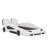 Race Car-Shaped Platform Bed With Wheels-1650053113