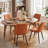 Modern Upholstered Back Dining Chair Armless Side Chair With Metal Legs-2123308373