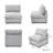 Kessi Slipcovered Armless Chair-1865500599