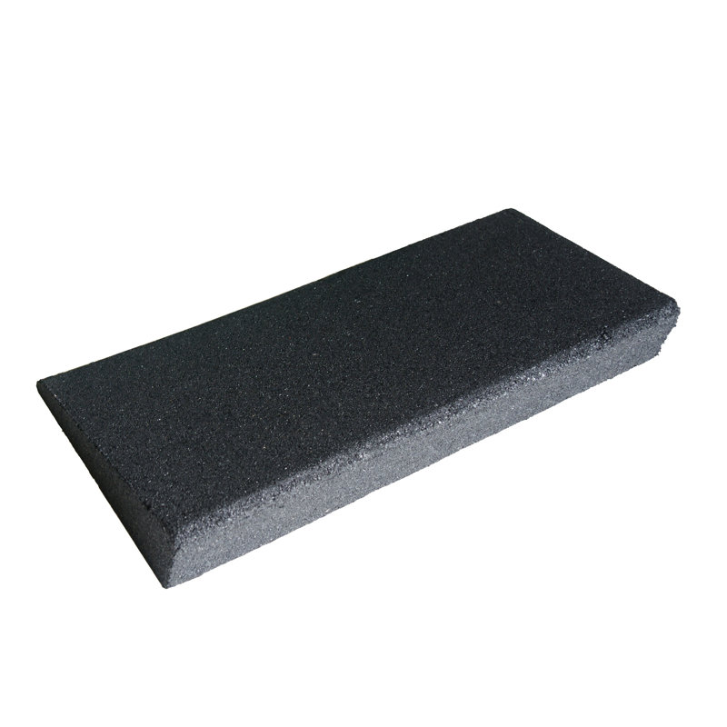 20'' L x 6'' W x 2.5'' Thick Rubber Playground Ramps, Black