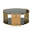 Table basse circulaire en acier inoxydable