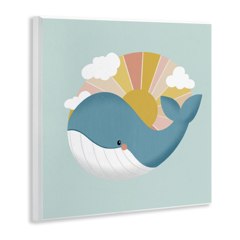 Whale & Sunshine Rays Wall Plaque, design by Sarah Hickman