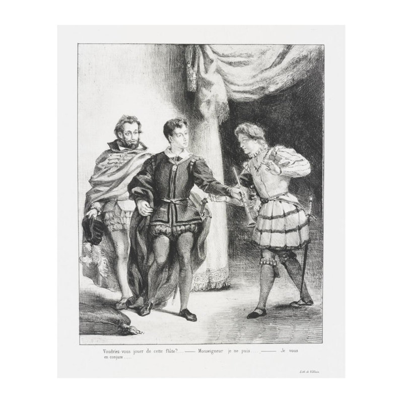 Hamlet et Guildenstern (Act III. Sc. II) (Hamlet et Guildenstern) de Shakespeare’s Hamlet par Eugène Delacroix
