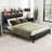 Naumann Upholstered Bookcase Storage Bed-932650335-930087539
