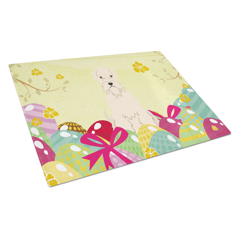 The Holiday Aisle Saroyan Glass Soft Coated Wheaten Terrier Cutting Board