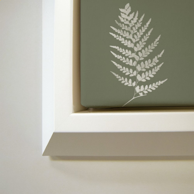 «True Green X» par Katie pertiet - impression sur toile, 40" x 30", Beveled Floating Frame, White