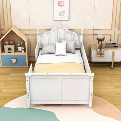 Wood Kids Bed With Headboard And Footboard
