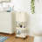 Kitchen Trash Can with Lid Garbage Bin with 2 Storage Shelves Narrow Waste Basket Snack Cart with Wheel
