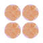 Sous-verres ronds en cuir hibiscus lilas et végétalien-544034891