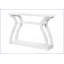 Table basse en stratifié blanc compacte, console courbée contemporaine pour petites maisons