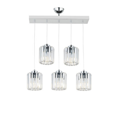 5 - Light Chrome Kitchen Island Pendant
