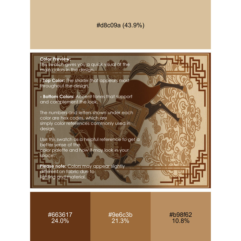 Tapis oriental brun classique et beige lavable à la machine Coalmont, 4 x 6