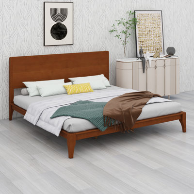 Lit plateforme en bois de bambou