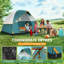  Tente de camping, tente de randonnée imperméable et imperméable pour 4 personnes avec mouche amovible, tentes familiales portatives légères pour le camping, les voyages, la pêche, la randonnée, les scouts-109701588