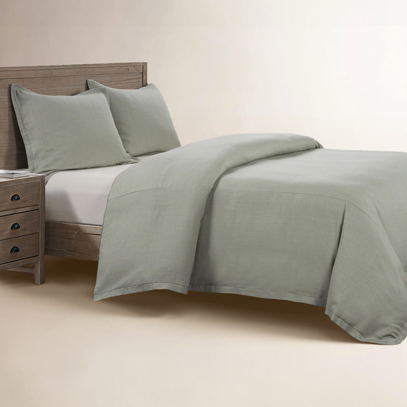 Ensemble d'édredon 3 pièces Hera, Édredon très grand + 2 taies décoratives, Vert sauge