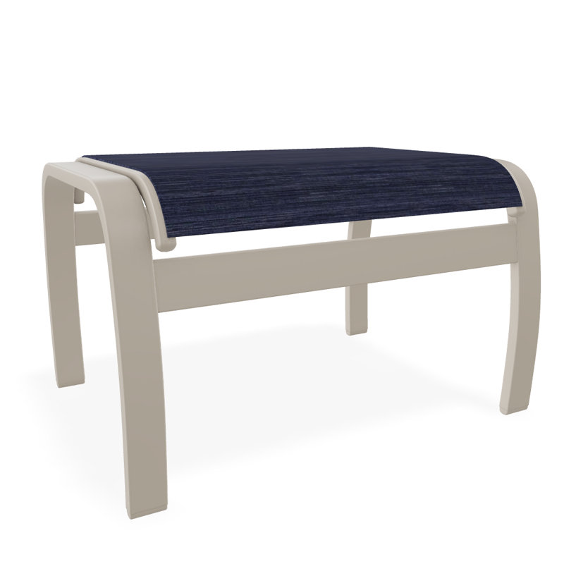 Repose-pieds d'extérieur avec coussin Askar, Désert texturé, Indigo Collect