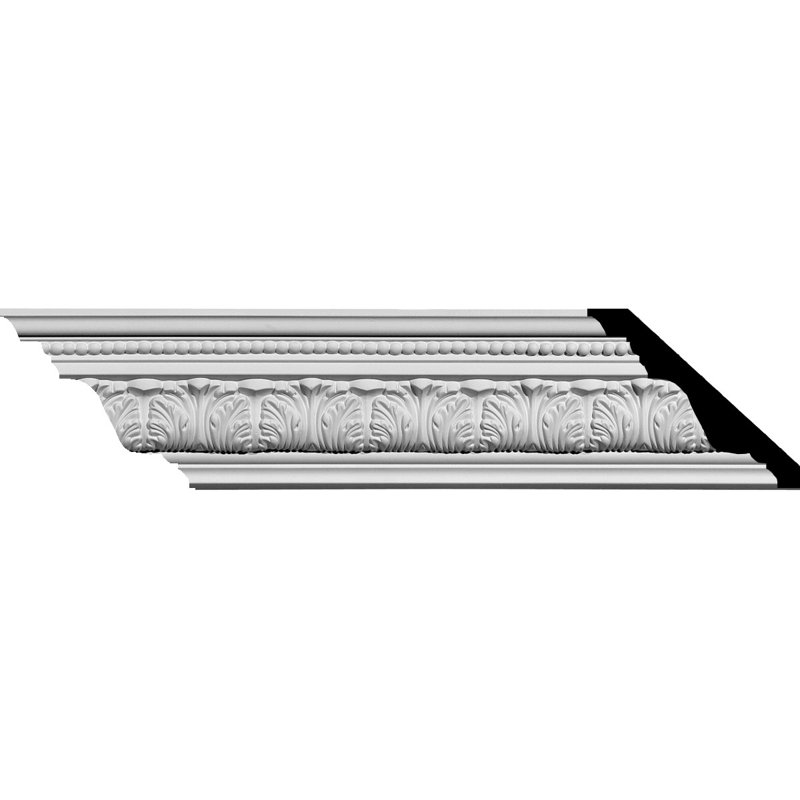 Primed White Polyurethane Palmetto Crown Moulding 94.5"