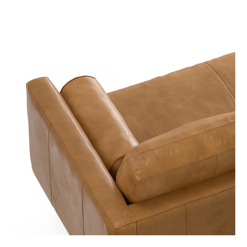 Canapé modulaire Morrison, Orienté à gauche (vu de face), Cuir brun clair