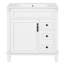 Meuble-lavabo de 76 cm avec lavabo en céramique, 2 tiroirs et tablette réglable - Glissement fluide pour les petits tiroirs