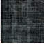 Tapis turc moderne usé de couleur noire 5,3 x 8,3 pi