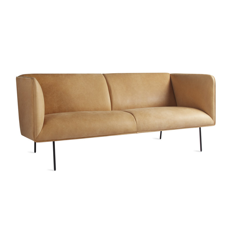 Dandy Sofa, Camel Genuine Leather, 32" H x 86" W x 37" D