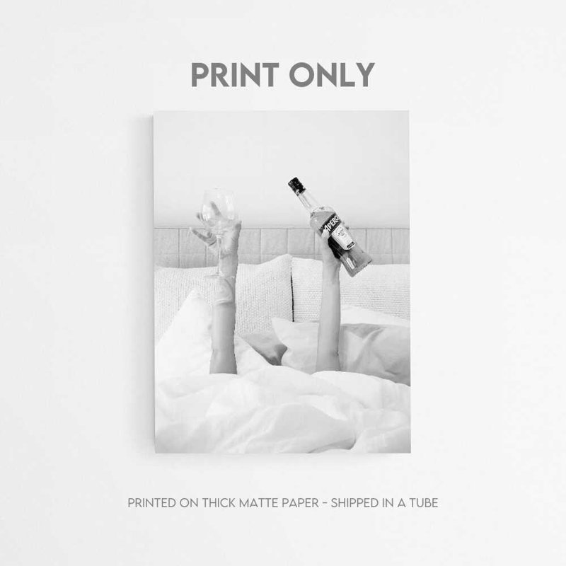 Reproduction d'art noir et blanc noir et blanc, H 40 po x l 30 po, Noir, Impression encadrée sans passe-partout