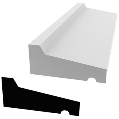 2'' H x 96'' W x 0.6875'' D Plastic Corner Molding
