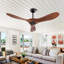 Ventilateur de plafond en bois naturel avec télécommande