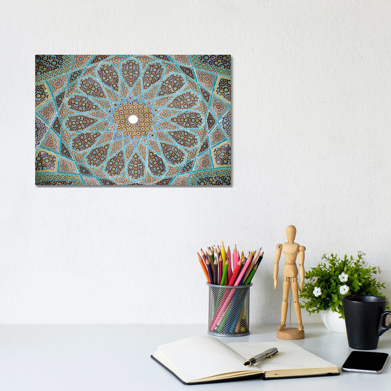 Tomb Of Hafez Mosaic - Print on Canvas, 20.32 cm H x 30.48 cm W, Wrapped Canvas