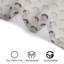  Handmade Floral Block Print Coloured Linen Curtain for Bathroom | Artisan Bath Textile, Juju Flower, Rust-1784091141