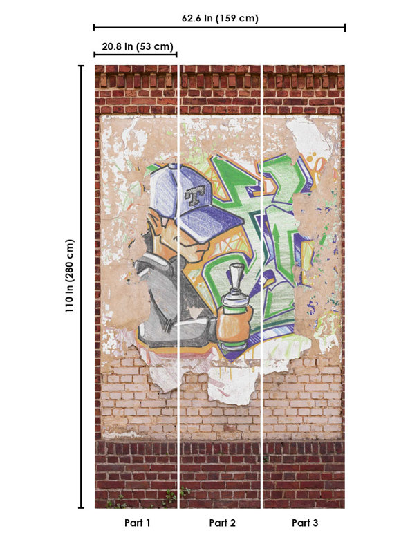 Ellinor Brick Wall Mural