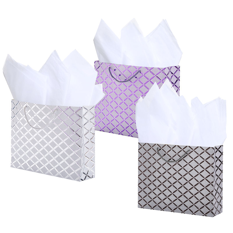 3 sacs-cadeaux jetables en papier 3 pièces
