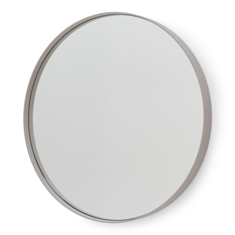 Donna Metal Flat Wall Mirror, Silky Taupe