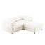 Élégant canapé à 2 places en chenille avec siège de rangement repose-pieds cylindrique et accoudoir moderne-1157890391