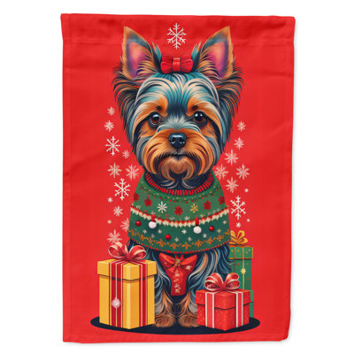 Double Sided 40'' H x 28'' W Polyester Christmas House Flag