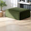 Canapés modulaires verts spacieux, confort en mousse, style de vie moderne